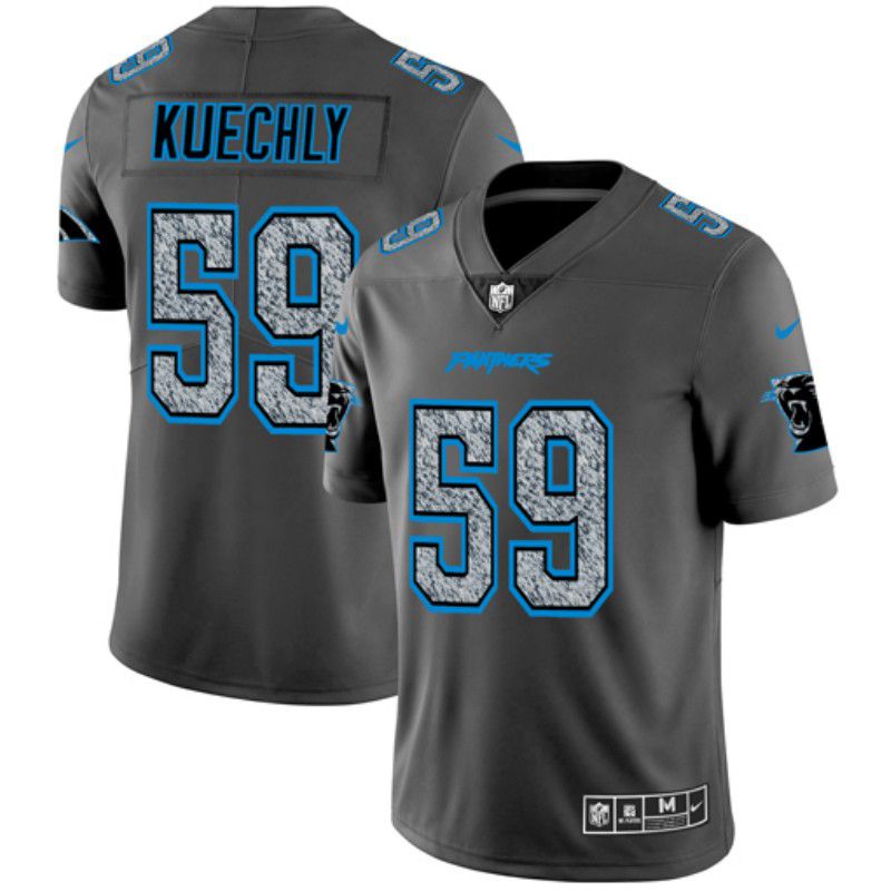Men Carolina Panthers #59 Kuechly Nike Teams Gray Fashion Static Limited NFL Jerseys->oakland raiders->NFL Jersey